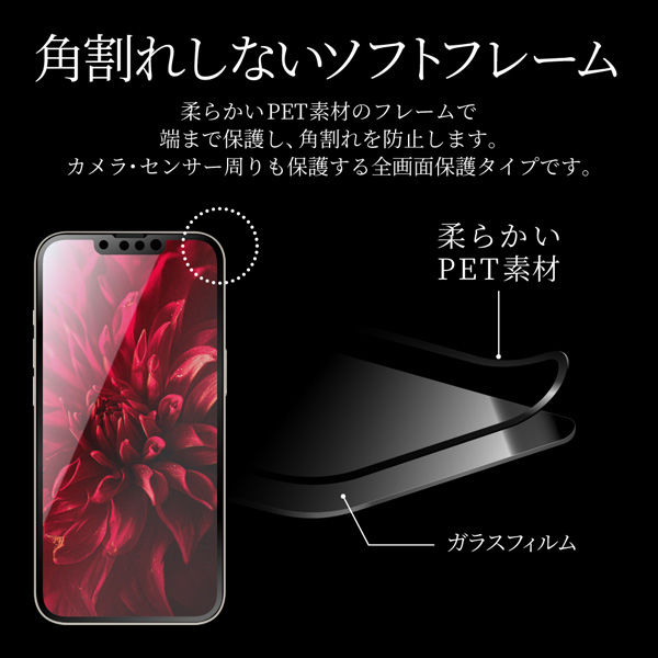 iPhone 13 mini ガラスフィルム 液晶保護フィルム 全画面保護 ソフト