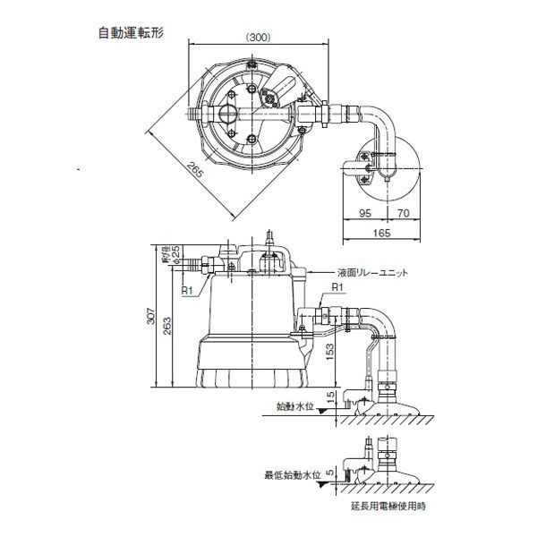 スイープポンプ LSPE1.4S-51 1個 鶴見製作所（直送品）