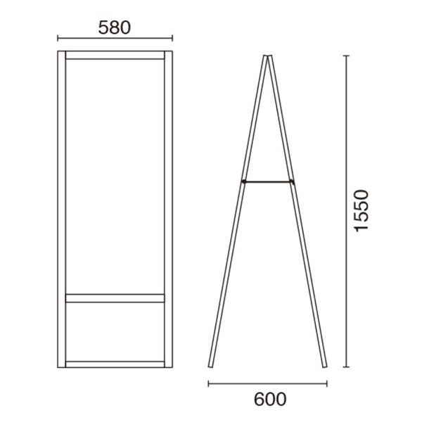 MM07A TP品　完動品 １本のみ　ベースボード角に1箇所カケ 山崎実業 スマート ポールハンガー ホワイト 4080 ブラック 4081