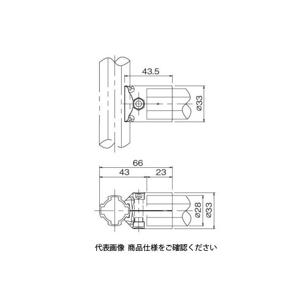 Φ28 アルミジョイントセット（インナータイプ）TMEHジャパン(株) TMEHジャパン アルミジョイントセット AA-101 1セット（直送品
