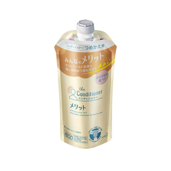 メリット コンディショナー 詰め替え 340ml 2個 花王 - アスクル