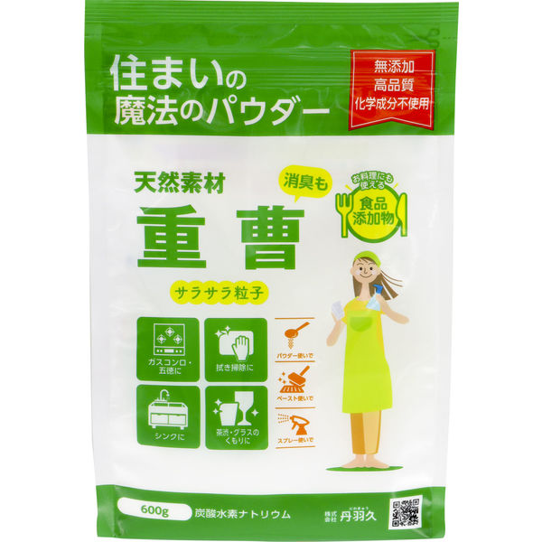 住まいの魔法のパウダー 重曹 600g 詰め替え 1セット（2袋）丹羽久 アスクル