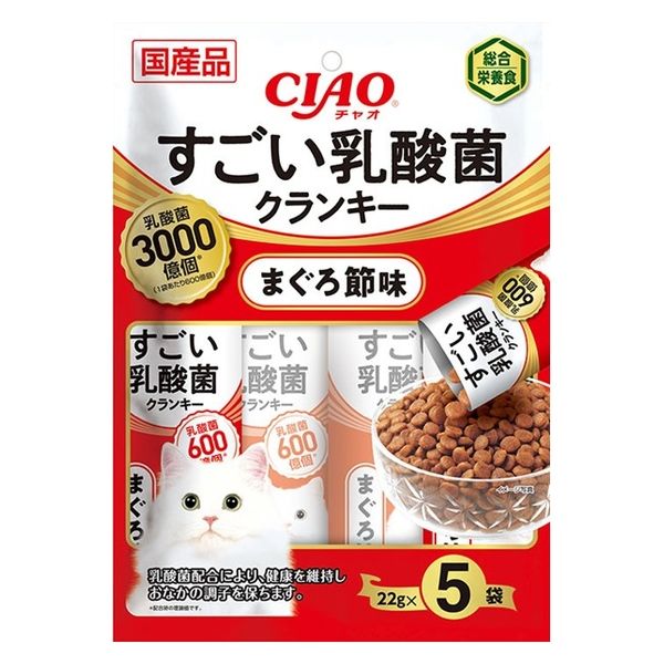 いなば CIAO（チャオ）すごい乳酸菌クランキー 猫 まぐろ節味 国産