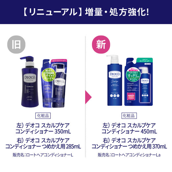 デオコ(DEOCO) スカルプケアコンディショナー 詰め替え 370g 2 デオコ(DEOCO) スカルプケアコンディショナー 詰め替え 370g 2