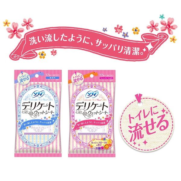 【48個セット】12枚✖️2個入　ユニチャーム デリケートウェットシート 楽天市場】【送料込・まとめ買い×48個セット】ユニ・チャーム