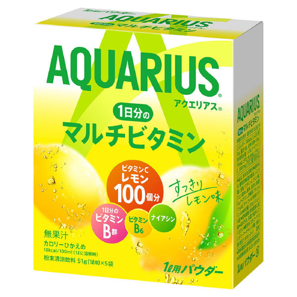 aquarius １日分のマルチビタミン レモン 粉末 パウダー - ソフトドリンク