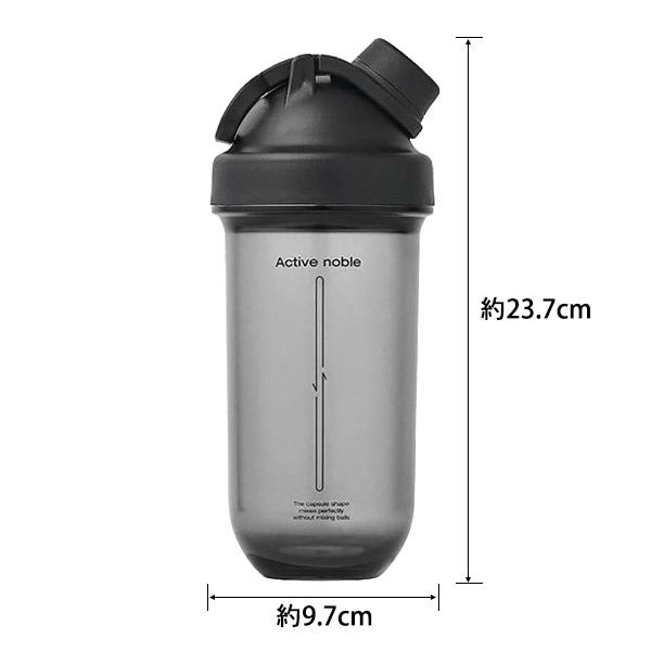 LIV PLUS シェイカーボトル プロテイン ジム 830ml ラウンド ブラック