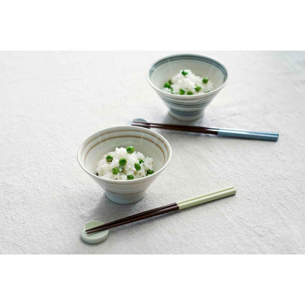 アイトー 茶碗 箸 箸置き ペアセット スピラル 磁器 木製 463074