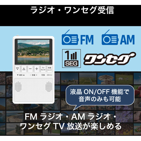 高橋国際商事 3.2インチワンセグテレビラジオ BW-RT01 1台（直送