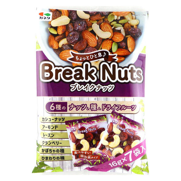 ドライフルーツ ミックスナッツ 小袋 ブレイクナッツ 6種のナッツ&種