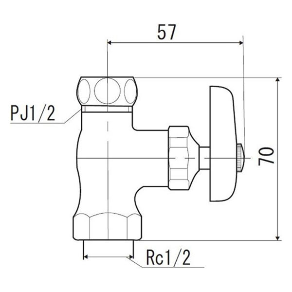 KVK K31-P5 ストレート形止水栓 13(共) 2個入 6セット KVK 【