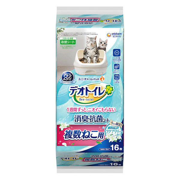 デオトイレ 複数猫用 消臭ウェットティッシュ 72枚入り デオトイレ 複数猫用 消臭ウェットティッシュ 72枚入り