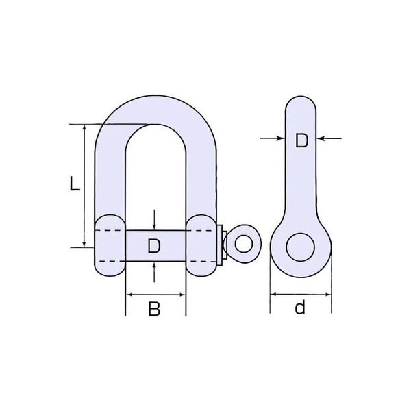 ひめじや ステンレス シャックル #16 (呼び 16mm) PC-16 1個（直送品