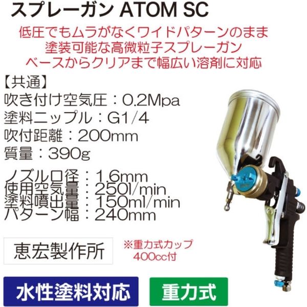 恵宏製作所 ATOM 美味しく SC 1.6スプレーガン