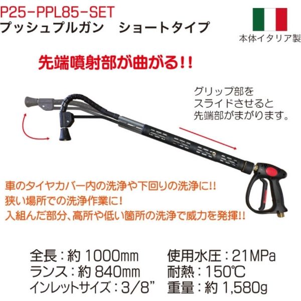 フルテック プッシュプルガン ショートタイプ P25-PPL85-SET 1個（直送品）