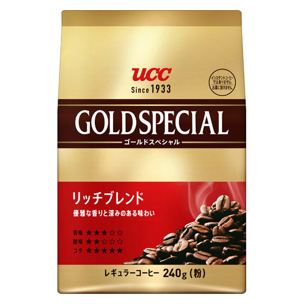 UCC　ゴールドスペシャル　リッチブレンド　レギュラーコーヒー（粉）　8袋 秋の特別価格）（コーヒー粉）UCC上島珈琲 ゴールドスペシャル リッチ