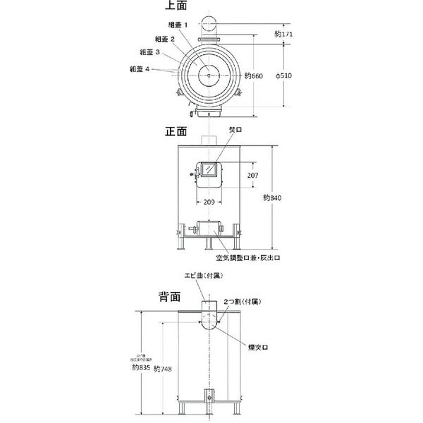 ホンマ製作所 ストーブカマド SKS-510 1個（直送品） - アスクル