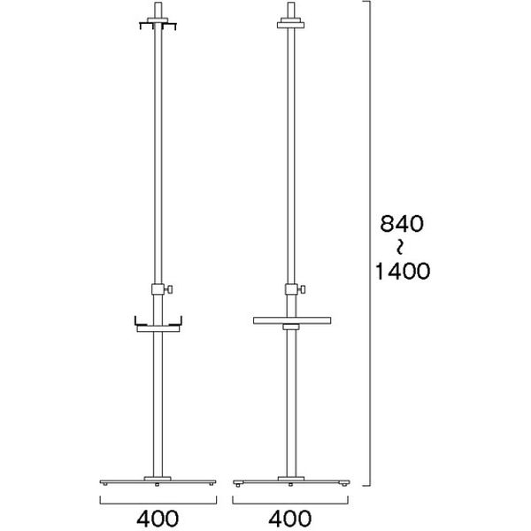 常磐精工 PAパネルスタンド15G-B 両面 PA15G-BR 1台（直送品） - アスクル