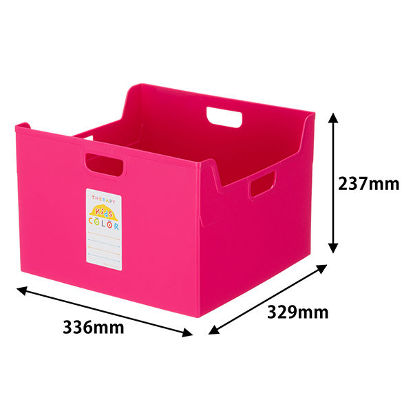 ナカバヤシ セラピーキッズカラー ファイルボックス A4ダブル ピンク 