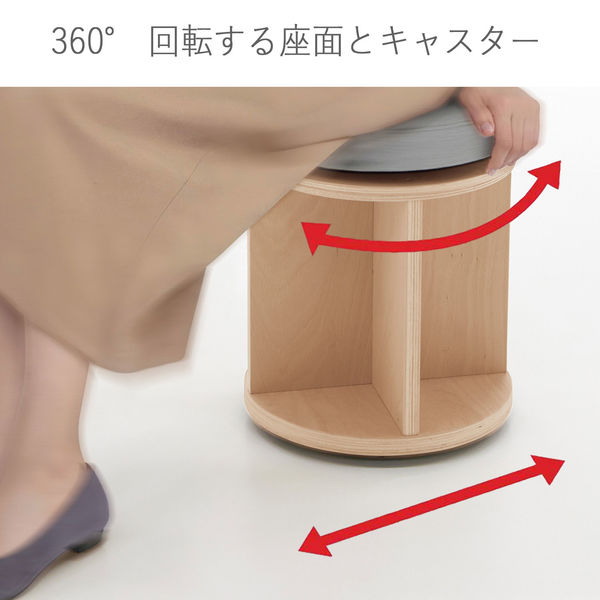 KOKUYO イス　CHESS スツール キャスター付き 組立設置込】コクヨ CHESS(チェス) キャスター付 回転スツール リード