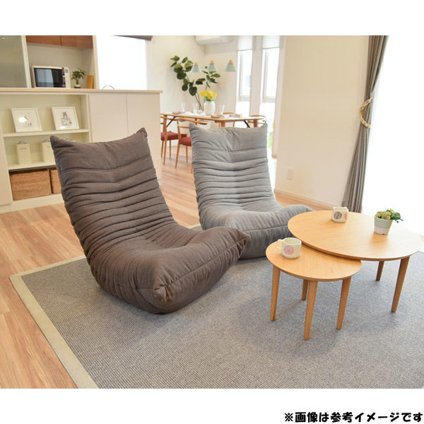 タマリビング ブルコ リクライニング ローソファ 1人掛 幅770mm レッド 