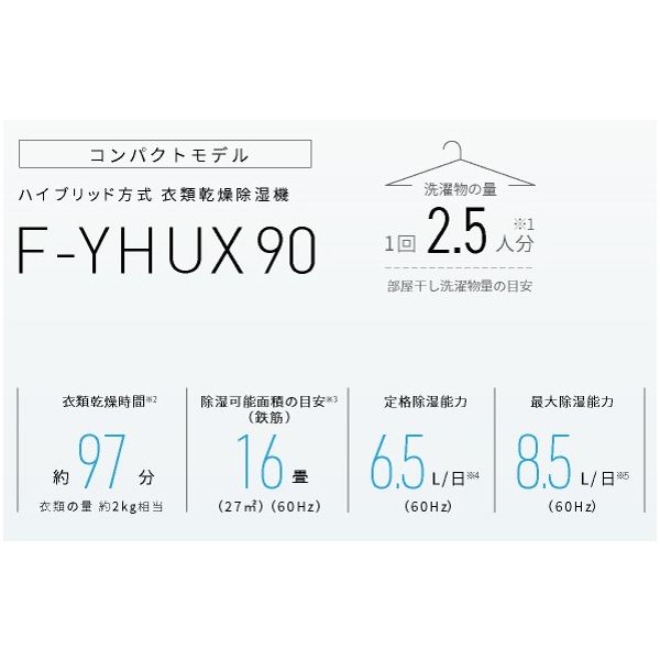 パナソニック ハイブリッド方式 衣類乾燥除湿機 F-YHUX90-H 1 パナソニック ハイブリッド方式 衣類乾燥除湿機 F-YHUX90-H 1