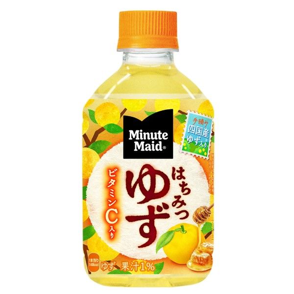 コカ・コーラ ミニッツメイド はちみつゆず 280ml 加温PET 1箱（24本入）