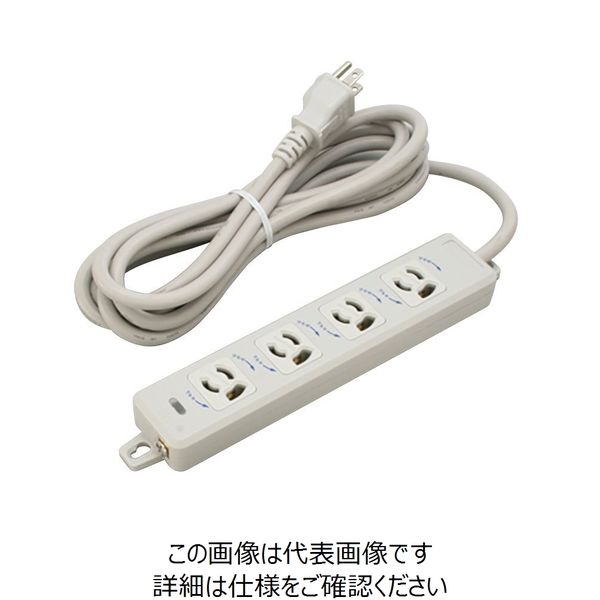 横型OA用抜け止め接地タップ2個口5m OAタップ ハーネスプラグ付 MR7902NT5: 横形OA用抜け止め接地タップ2コ口 ランプ､マグネット