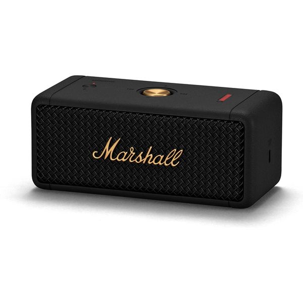 Marshall ポータブル防水スピーカー Emberton ブラック&ブラス Marshall ワイヤレスポータブル防水スピーカー ブラック&ブラス