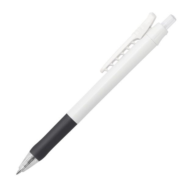 ゼブラ タプリ ホールドクリップ 油性ボールペン 0.7mm 白(ホワイト) P