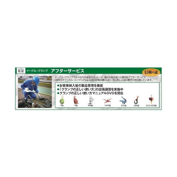 イーグルクランプ EAGLE 縦つり用無傷クランプ NECー5t(5ー40) NEC-5-5