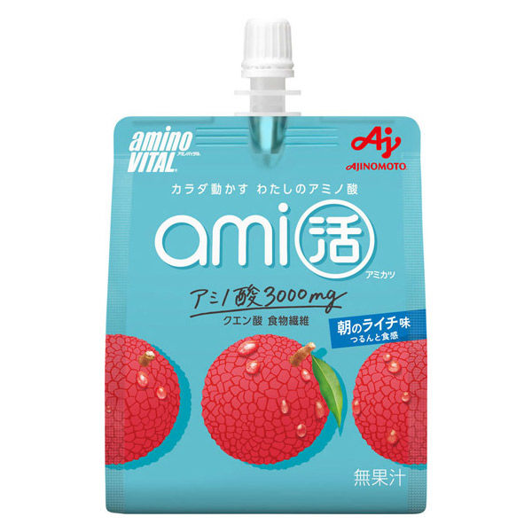 アミノバイタル ami活（アミカツ）ゼリードリンク 朝のライチ味 1