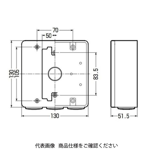 未来工業 PVKボックス（器具用） PVK-ALN1PKJ 1個（直送品