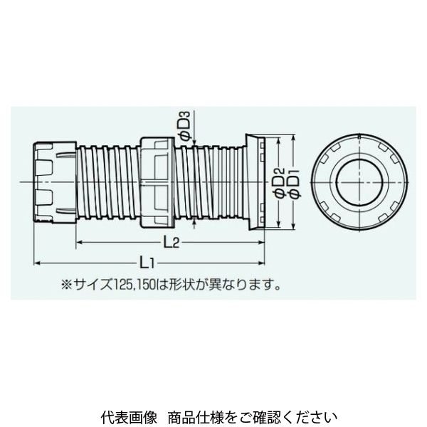 未来工業 スリーブコネクタ 防水パッキン付 FEKS-100P 1個（直送品