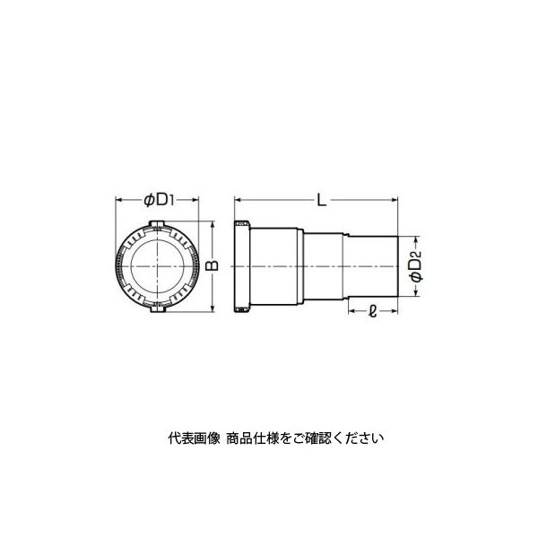 未来工業 ミラレックスF用 アダプター FEKH-125BA 1個（直送品