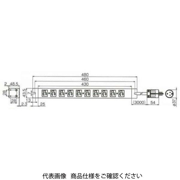 アメリカン電機 コンセントバー10個 IU用 HKC0530 1個（直送品