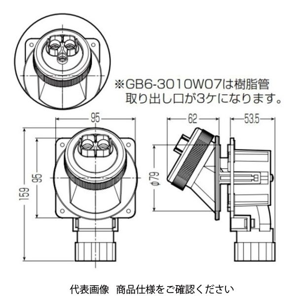 未来工業 LUBボックス GB6-3010W07 1セット（5個）（直送品） - アスクル