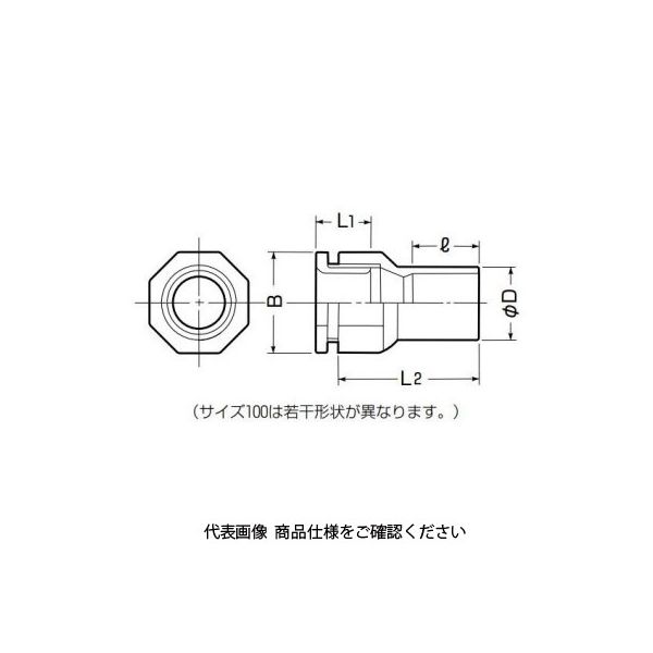 未来工業 2号コネクタ 2K-14 1セット（50個）（直送品） - アスクル