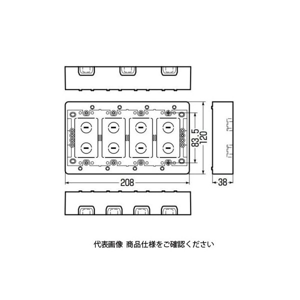 未来工業 モール用スイッチボックス（Fタイプ）ケーブル配線用露出スイッチボックス MSB-F4 1セット（5個）（直送品）