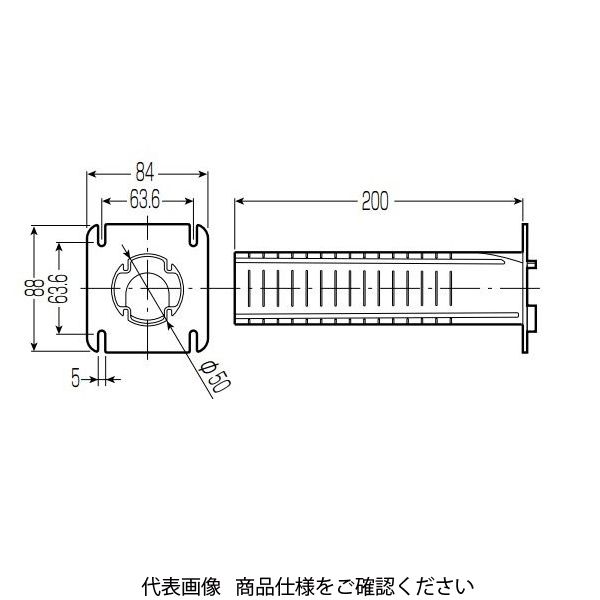 未来工業 壁貫通エルボボックス （コネクタなし） GSSKH-10A 1