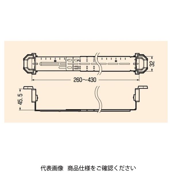 未来工業 軽量間仕切り用 調整固定バー 両支持タイプ KGP-KMA45W 1セット(10本)(直送品) 未来工業 軽量間仕切り用 調整固定バー 両支持タイプ KGP-KMA45W 1セット(10本)(直送品)