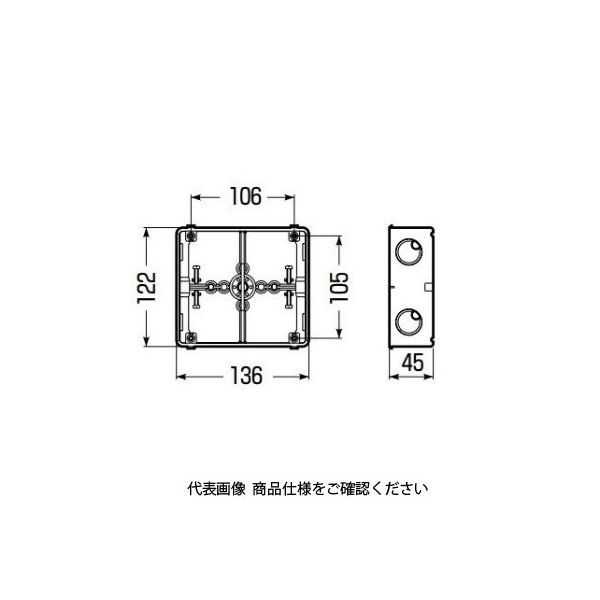 未来工業 埋込スイッチボックス（塗代無）　プラスチック製セーリスボックス CSW-2N-O 1セット(5個)（直送品）