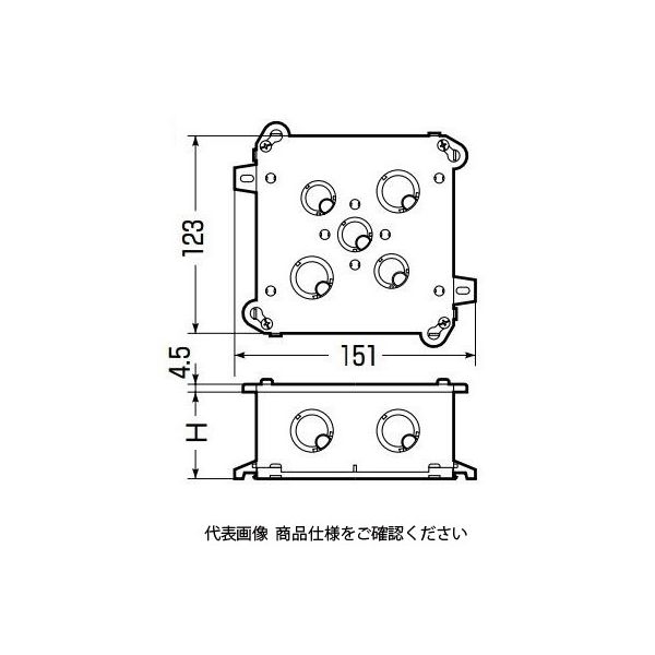 未来工業 四角コンクリートボックス 4CBL-75N 1セット(5個)（直送品）