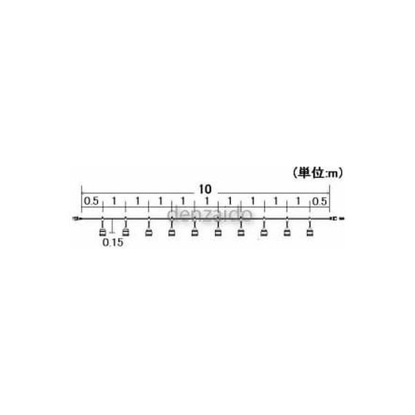 スズデン販売 スズラン灯 長さ10m 10灯 一体成型ソケット 口金E26 MT11010*（直送品） - アスクル