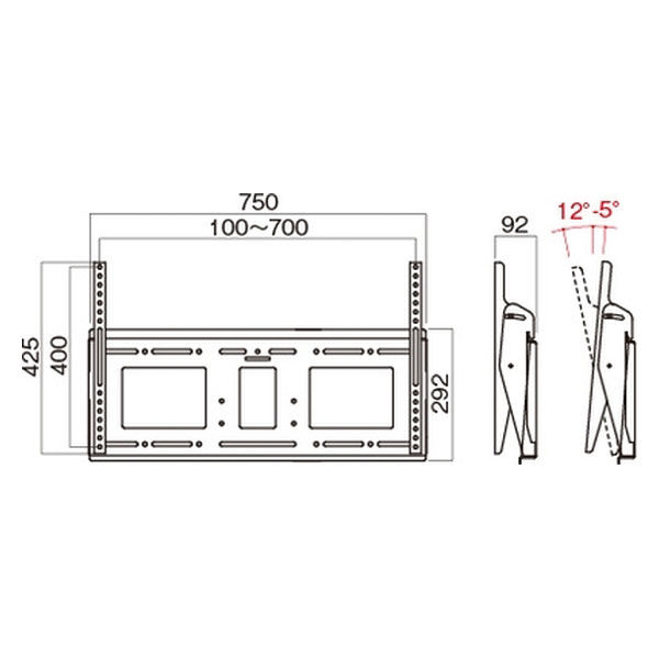 ハヤミ工産 HAMILeX MHシリーズ 壁掛金具 角度チルトタイプ ハヤミ工産 HAMILeX MHシリーズ 壁掛金具 角度チルトタイプ