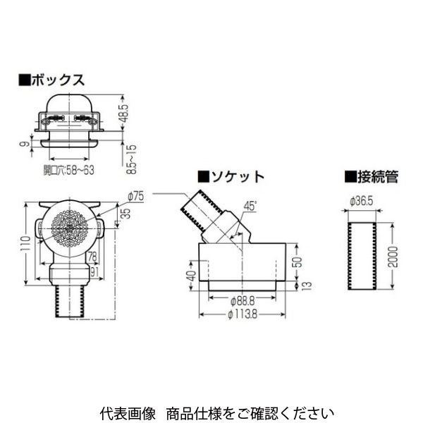 未来工業 通気スイスイ BOX VVD-28B 1個（直送品）