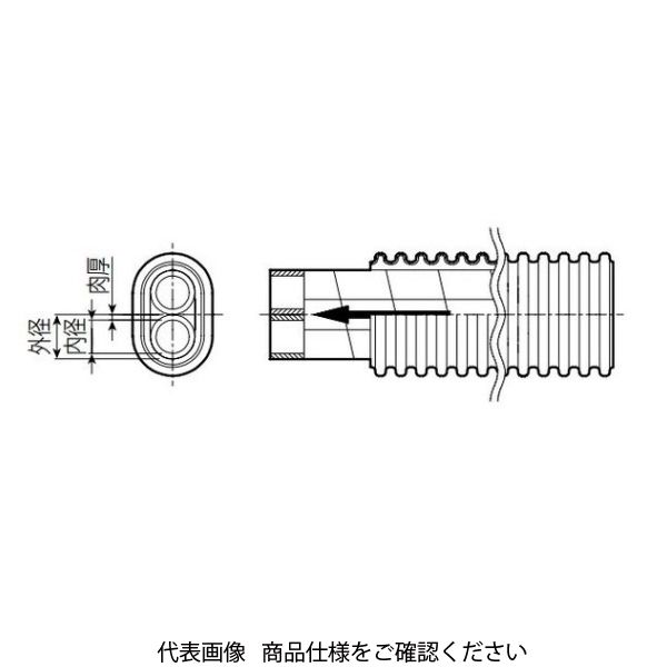 未来工業 ペックスフレキ ダ円サヤ管ユニットタイプ VO2-1010M-E 1巻