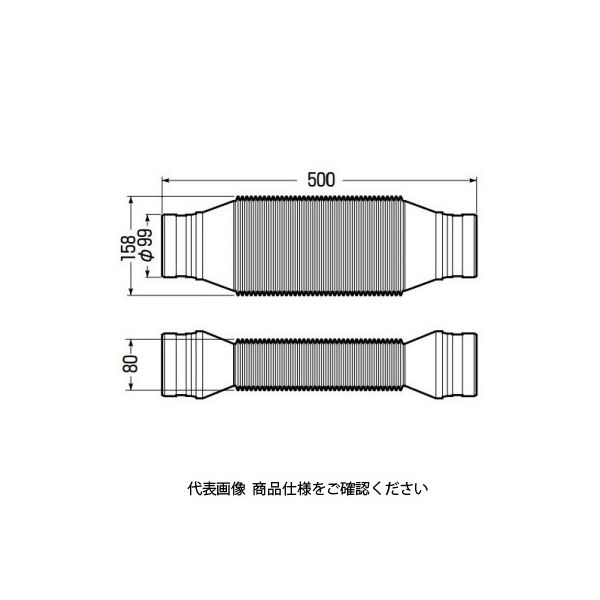 未来工業 換気フレキシブルカップリング PYCF-100 1個（直送品 