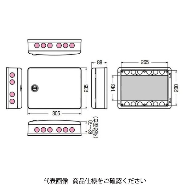 未来工業 情報ウオルボックス(屋外用) 防水・防塵タイプ(カバー