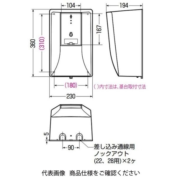 未来工業 電力量計ボックス（スマートメーター用・隠ぺい型） 全関東 